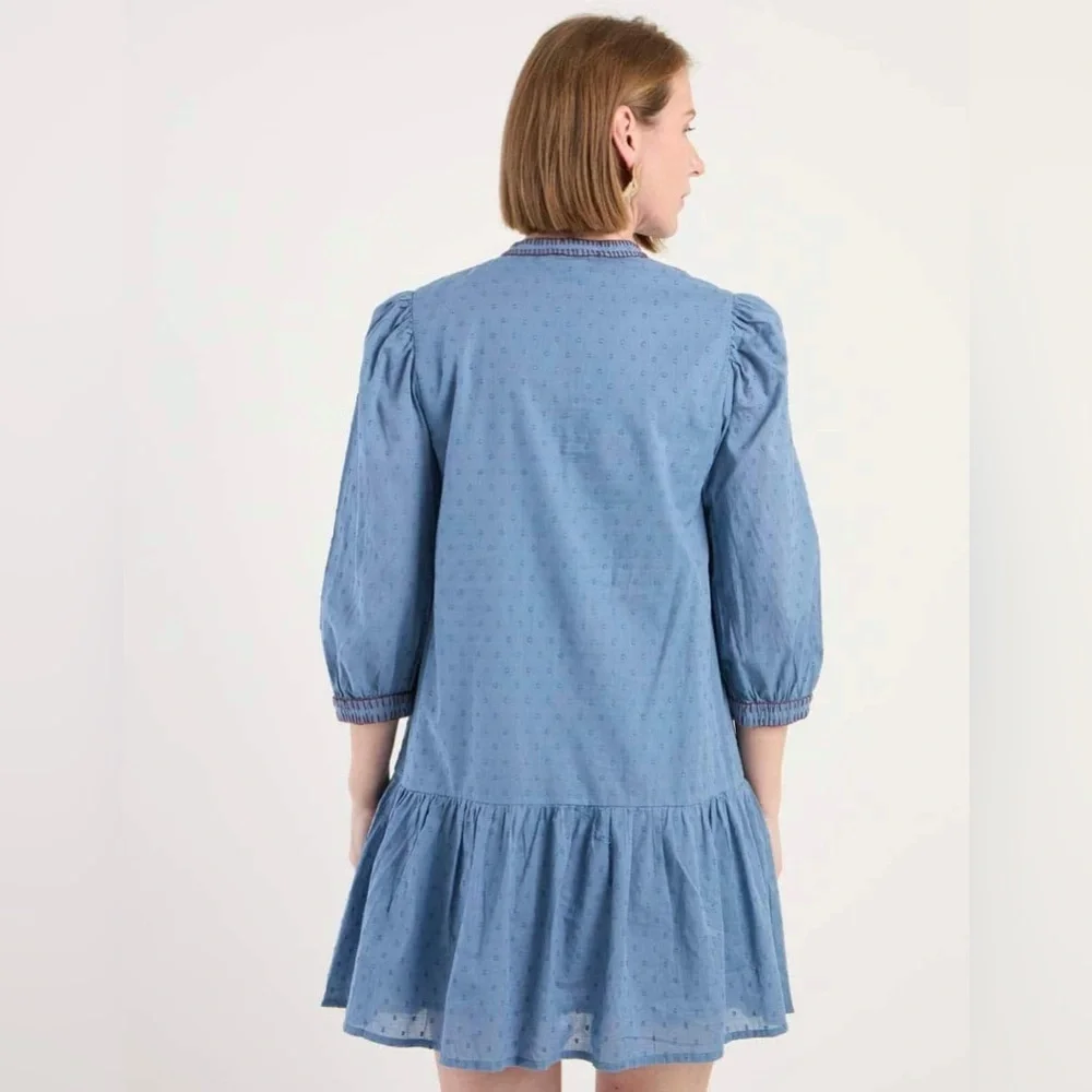 Maggy London blue enbroidered midi dress size 3x - Picture 2 of 9